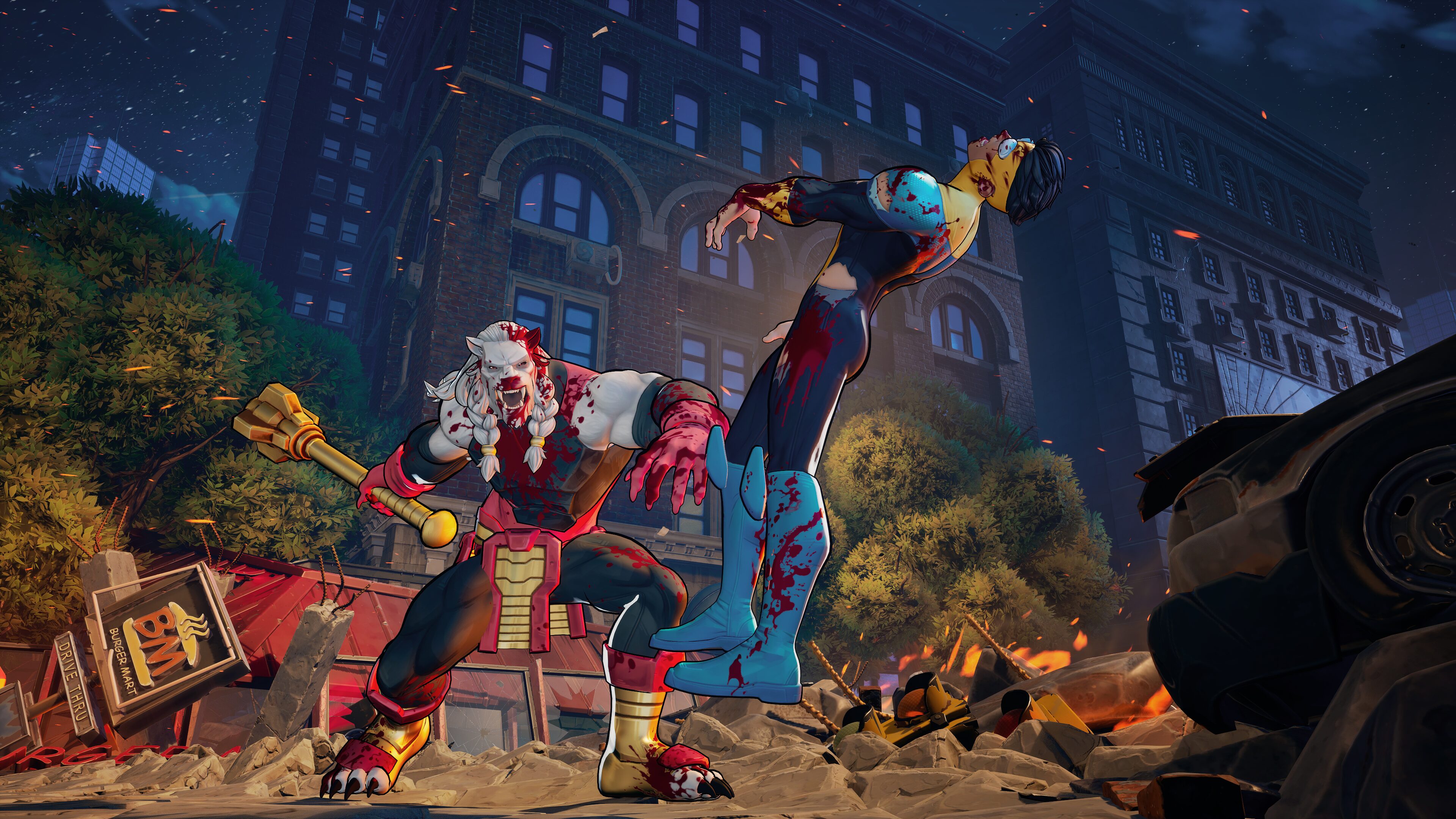 Brutal finishing moves in Invincible VS